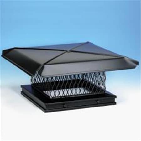 Integra Miltex Gelco 13405 8 Inch  x 17 Inch  Gelco Black Single-flue Cap  3/4 Inch  Mesh  24-ga. Lid  18-ga. Mesh And Base 13405